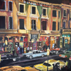 Gaslight Square – 48″ x 72″ – Acrylic on Canvas